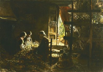 Samla kokongerna, 1882-1883. av Giovanni Segantini