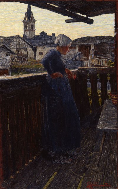 På balkongen, 1892. av Giovanni Segantini