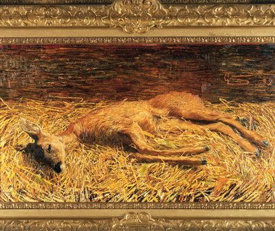 Schweiz, Saint Moritz, döda rådjur av Giovanni Segantini