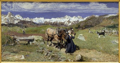Alperna på våren (1879, Olja på duk) av Giovanni Segantini