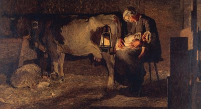 Två mammor av Giovanni Segantini