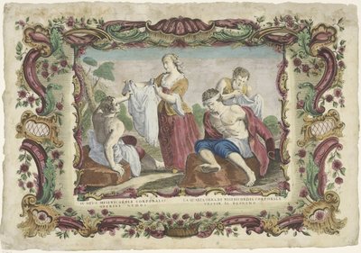 Att klä nakenbilderna IV opus misericordiae corporalis / La quarta obra de misericordia corporal (...) (titel på objektet) The Works of Mercy (serietitel) av Giovanni Volpato