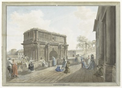 Utsikt över Septimius Severus båge i Rom L