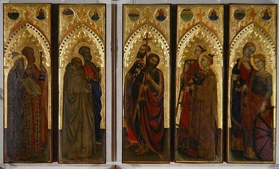 Saints, Virgins and Martyrs, ca 1350-60 (tempera på panel) av Giovanni da Milano
