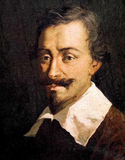 Porträtt av den belgiske kompositören och teoretikern Johannes Tinctoris, detalj av Giovanni da Udine (after)