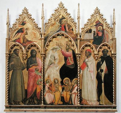 Jungfruns kröning med heliga, ca 1420 (tempera på panel) av Giovanni dal Ponte