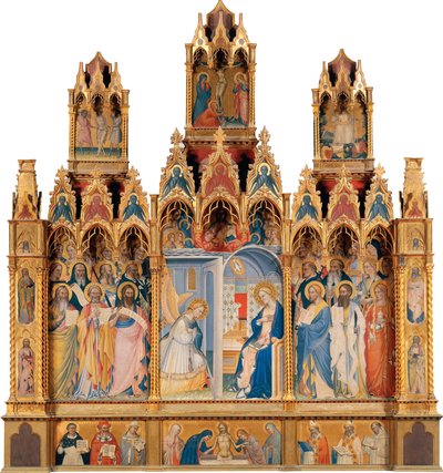 Italienska:  Annunciazione Polyptyk av bebådelsen av Giovanni del Biondo