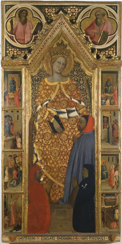 Saint Catherine med scener ur hennes liv, slutet av 1300-talet av Giovanni del Biondo