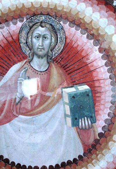 Kristus välsignelse (fresk) av Giovanni di Corraduccio