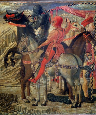 Avsnitt av Sankt Nikolaus av Baris liv (St Nicholas of Myra) - Predelle - Detalj - Målning av Giovanni di Francesco (ca 1428-1459) Florens 1400-talet Casa Buonarroti av Giovanni di Francesco del Cervelliera