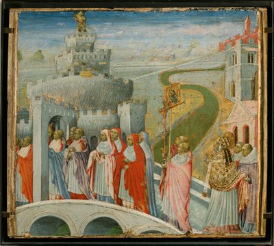 La procession de Saint Gregoire au Chateau Saint-Ange - Sankt Gregorius procession vid Castel Sant