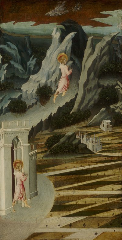 Johannes Döparen på väg in i vildmarken av Giovanni di Paolo