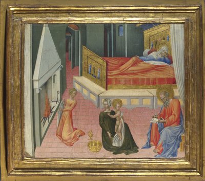 Johannes Döparens födelse Predella Panel, 1454 av Giovanni di Paolo