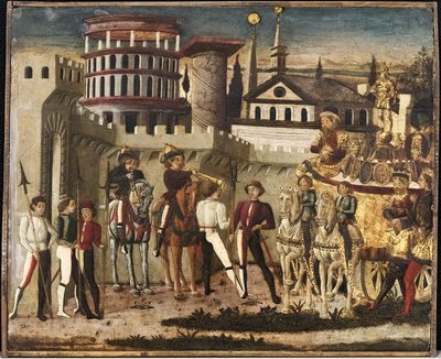 Scen av en uråldrig triumf av Giovanni di Ser Giovanni Scheggia