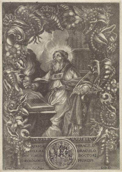 Porträtt van H. Augustinus av Girard van der Bruggen