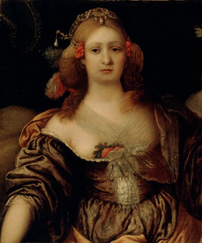 Porträtt av en ung kvinna av Girolamo Forabosco