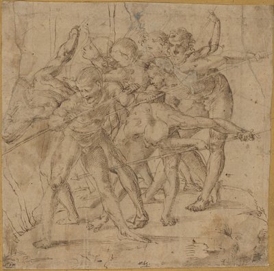Slagscen av Girolamo Genga