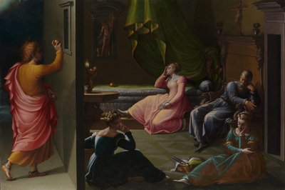 The Charity of St Nicholas of Bari, ca 1555 av Girolamo Macchietti