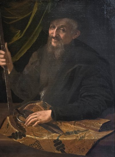 Porträtt av en skräddare av Girolamo Mazzola Bedoli