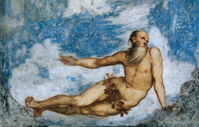 Allegory of Winter, Detalj av fresker av Girolamo Romanino (ca 1484-efter 1559), beställd av Bernardo Clesio av Girolamo Romanino