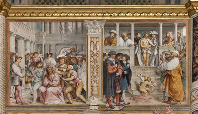 Central Aave, Fjärde Sydspann, Thorns Coronation, Ecce Homo, Girolamo Romanino av Girolamo Romanino