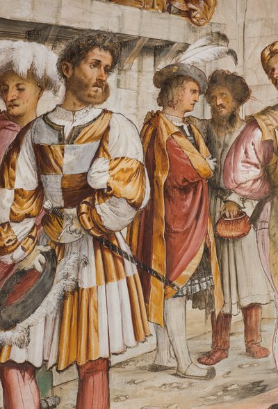 Central Nave, Fifth South Span, Kristus framför Pilatus, Girolamo Romanino av Girolamo Romanino