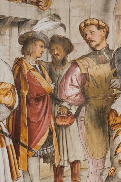 Central Nave, Fifth South Span, Kristus framför Pilatus, Girolamo Romanino av Girolamo Romanino