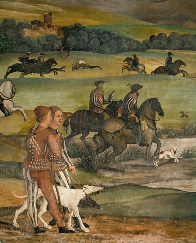 Kung Christian av Danmarks besök i Malpaga 1474 (fresk) av Girolamo Romanino