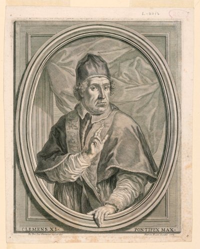 Porträtt av påven Clemens XI av Girolamo Rossi