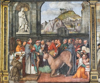 Mulans mirakel, norra muren, helgonets skola, detalj 2195188 av Girolamo Tessari