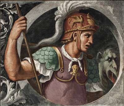 Saint George par Girolamo da Carpi (1501-1556). Fresco, storlek: 78x91,, National Picture Gallery, Ferrara av Girolamo da Carpi