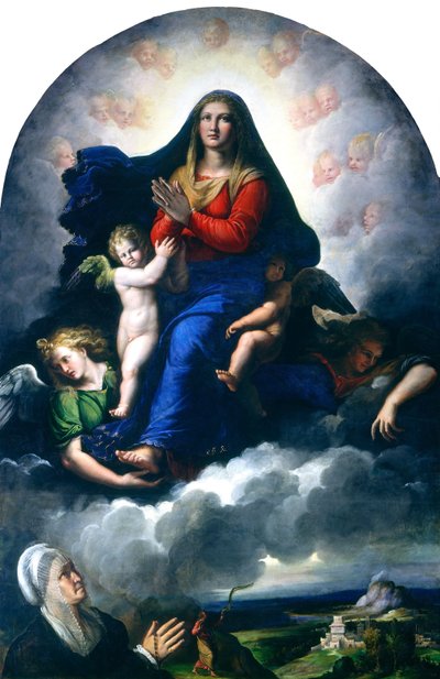 Jungfruns uppenbarelse, 15301540. av Girolamo da Carpi
