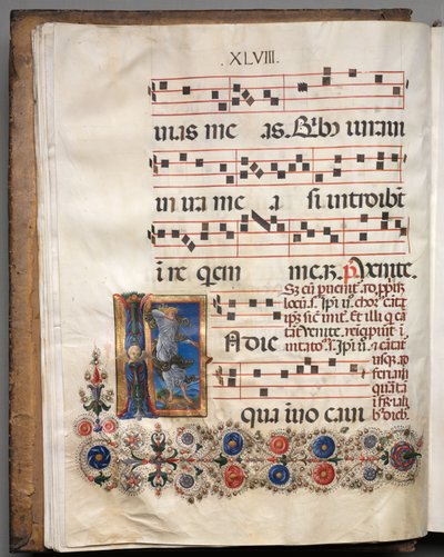 Antifonär: Initial, ängel, ca. 1470-1480. av Girolamo da Cremona