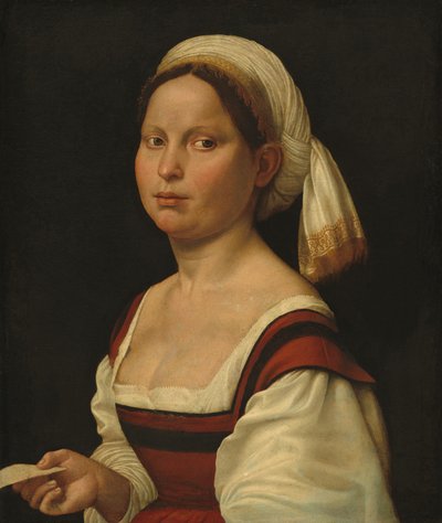 Porträtt av en ung kvinna, ca. 1525. av Giuliano Bugiardini