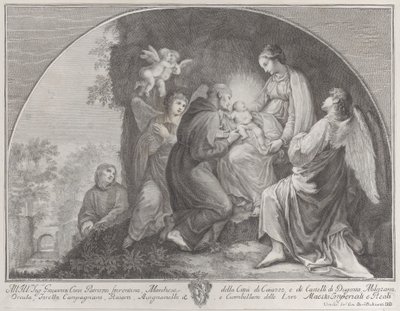 Tillbedjan av Kristus av Saint Francis, 1723-59. av Giuliano Giampiccoli