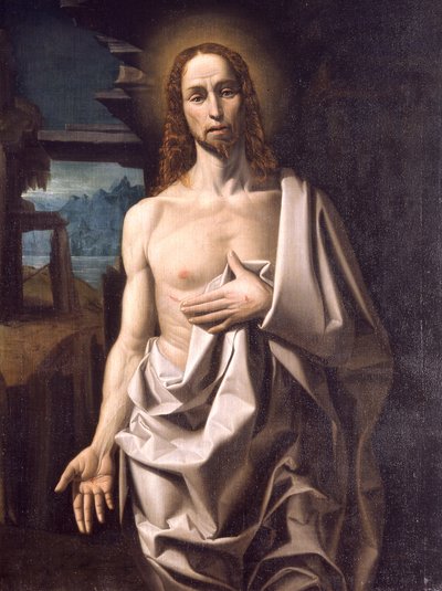 Den uppståndne Kristus (olja på duk) av Giuliano Pozzobonelli