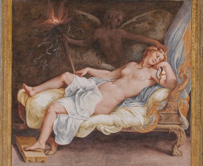 Ecubas dröm, Den trojanska hästen, Trojas kammare (Sala di Troia) av Giulio (and workshop) Romano