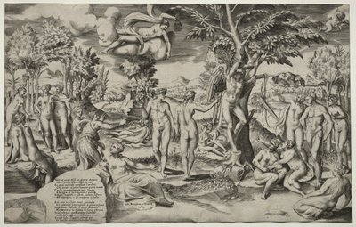 Kärlek i Elysian Fields, 1563. av Giulio Bonasone