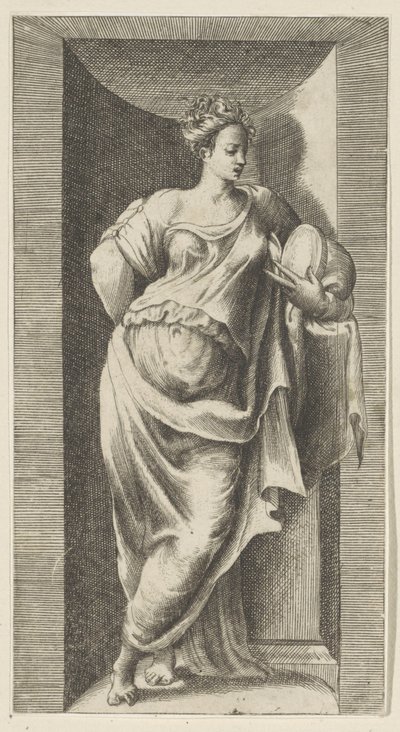 Musa Statyer i nischer (serietitel) av Giulio Bonasone