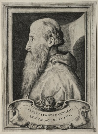 Porträtt av kardinal Pietro Bembo, 1547. av Giulio Bonasone