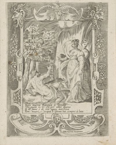 Tantalus pratar med Diana Juno