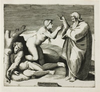 Evas skapelse av Giulio Bonasone