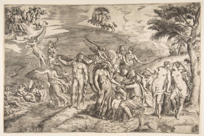 The Judgment of Paris, 1500-talet. av Giulio Bonasone