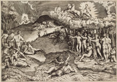 Kärlekens triumf, 1545 av Giulio Bonasone