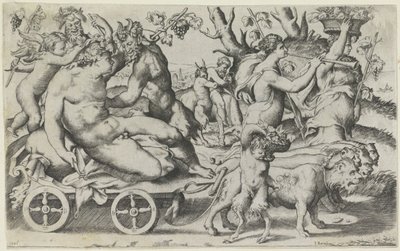 Triomf van Bacchus av Giulio Bonasone