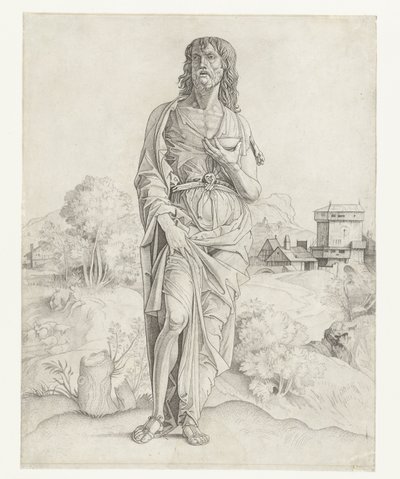 Johannes Döparen av Giulio Campagnola