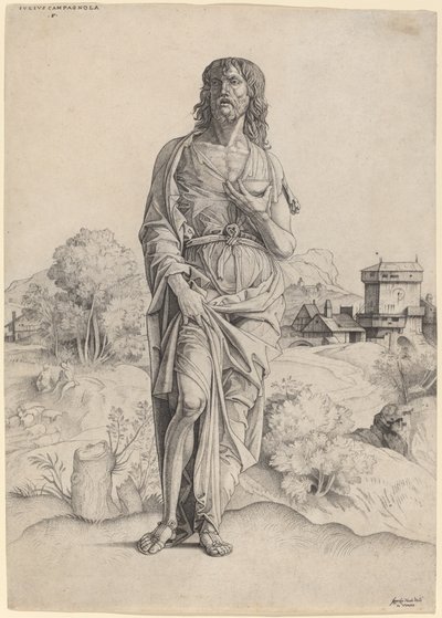 Sankt Johannes Döparen av Giulio Campagnola
