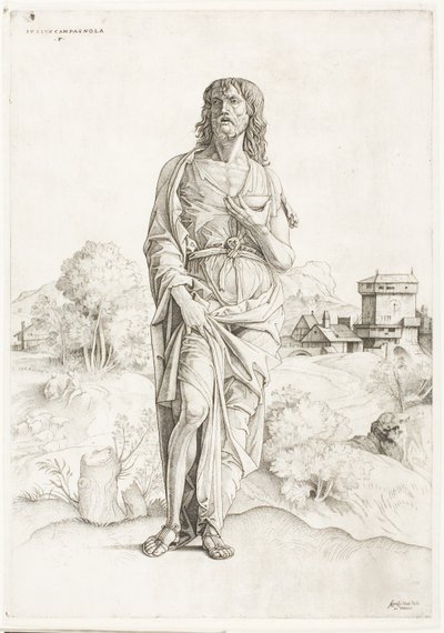 Sankt Johannes Döparen av Giulio Campagnola