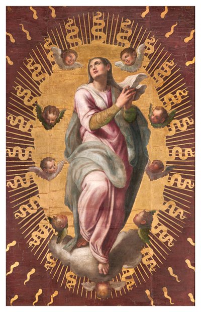 Kanonernas sakristia, Giulio Campi 1568, antagandets fana av Giulio Campi
