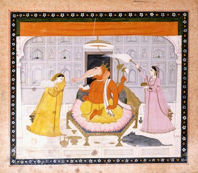 Tillbedjan av Ganesh, ca 1790 av Giulio Carlini